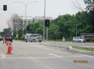 Traffic lights were installed